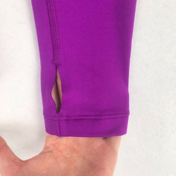 Nike Women's Size Medium Pro Combat Dri-Fit Compression Purple Active Pullover - Picture 4 of 11